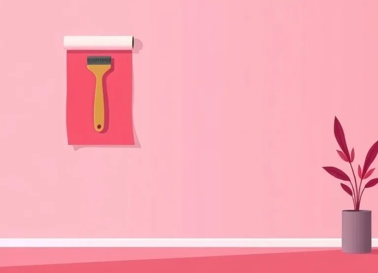 Pose de papier peint, rouleau et brosse à maroufler